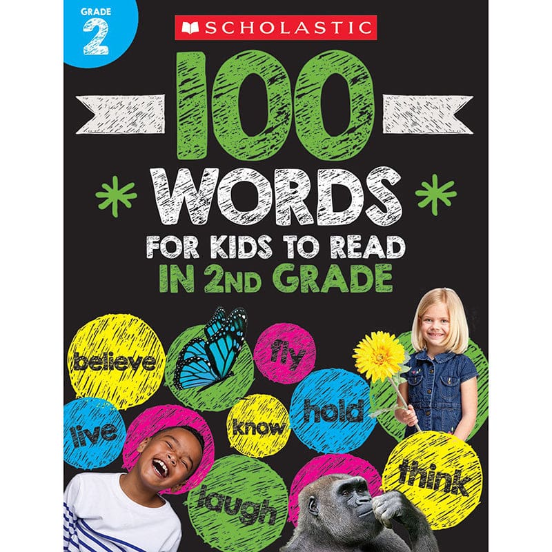 100 Words For Kids To Read In Gr 2 (Pack of 8) - Word Skills - Scholastic Teaching Resources