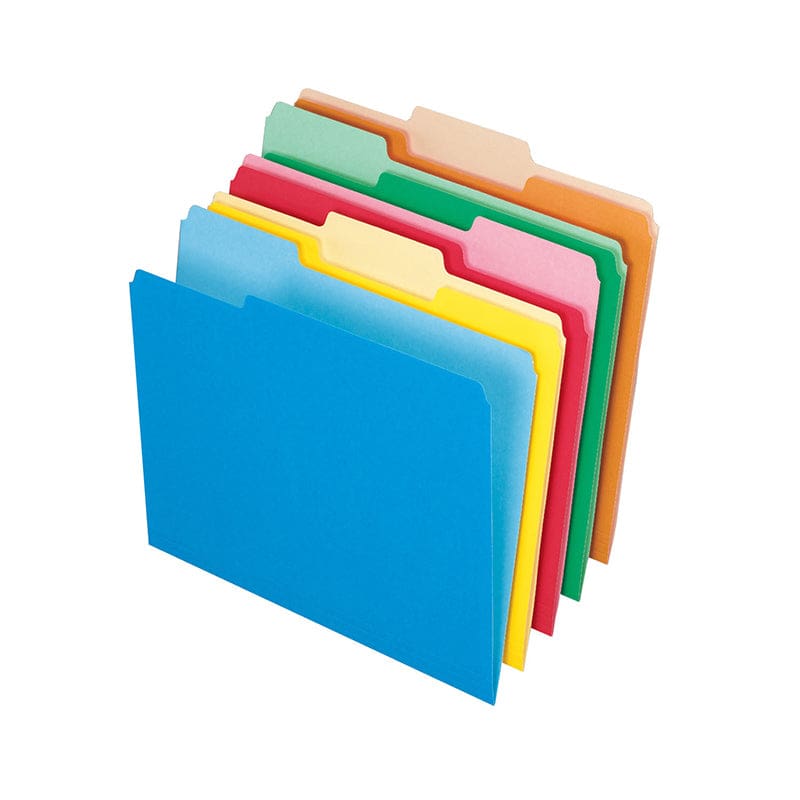 100Ct Assort Color Top File Folders Letter Size - Folders - Tops Products