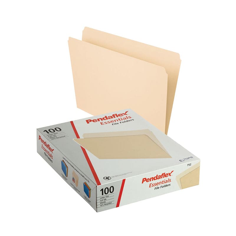 100Ct Straight Manila File Folders - Folders - Tops Products