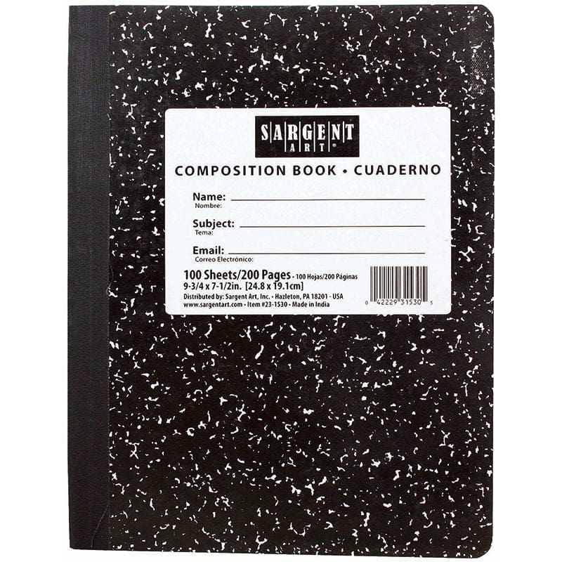 100Sht 7.5 X 9 3/4 Hard Cover Composition Notebook (Pack of 12) - Note Books & Pads - Sargent Art Inc.