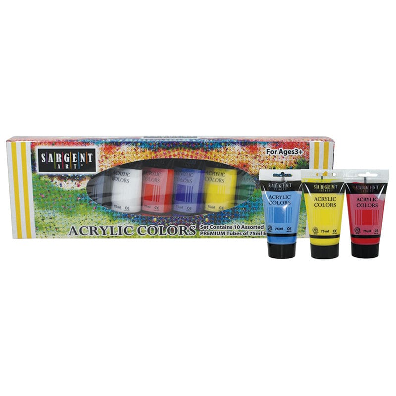 10Ct Acrylic Tube Set 75Ml Each (Pack of 2) - Paint - Sargent Art Inc.