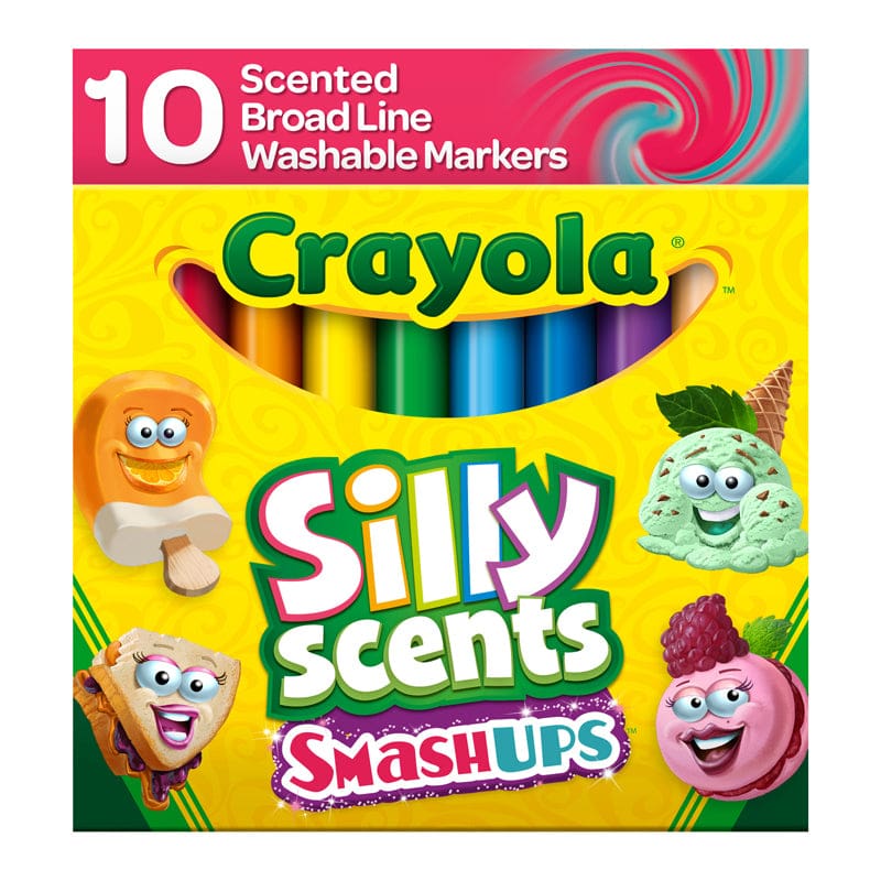 10Ct Broad Smash Ups Scent Markers Washable Silly Scents (Pack of 10) - Markers - Crayola LLC