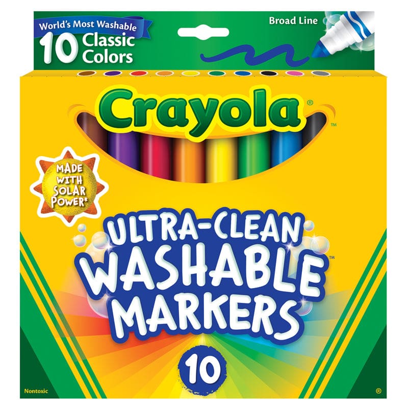 10Ct Washable Color Max Markers Broad Line Ultra-Clean (Pack of 10) - Markers - Crayola LLC