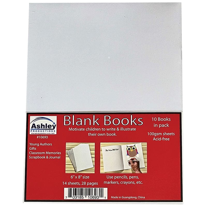 10Pk Soft Blank Book 6In X 8In (Pack of 2) - Note Books & Pads - Ashley Productions