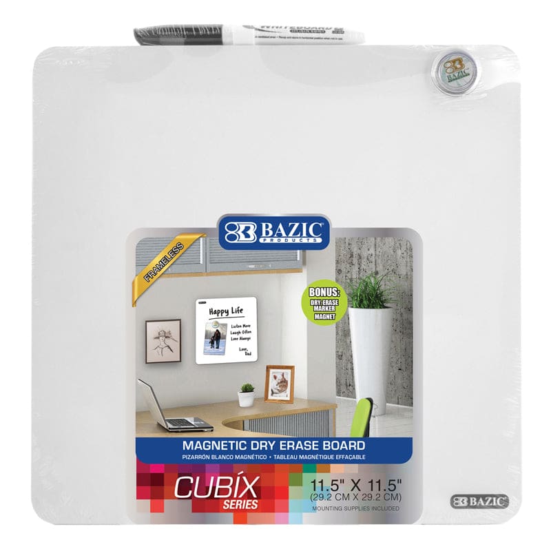 11.5X11.5In Magnetic Dry Erase Tile (Pack of 6) - Dry Erase Boards - Bazic Products