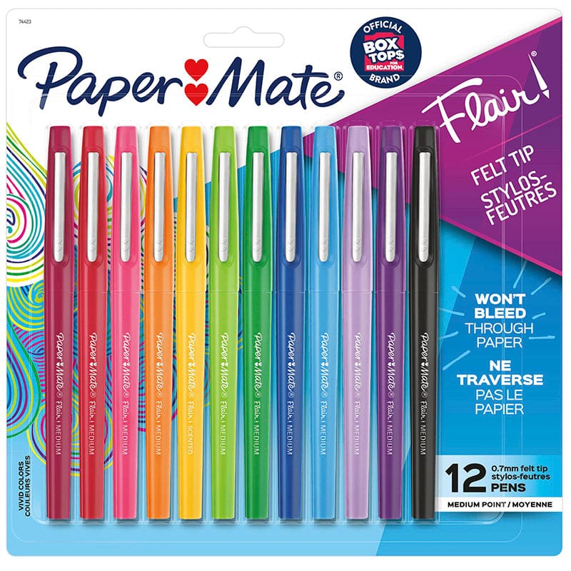12 Color Med Paper Mate Flair Pens - Pens - Sanford L.p.