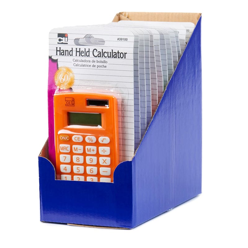12 Pack 8 Digit Handheld Calculator Assorted Colors - Calculators - Charles Leonard