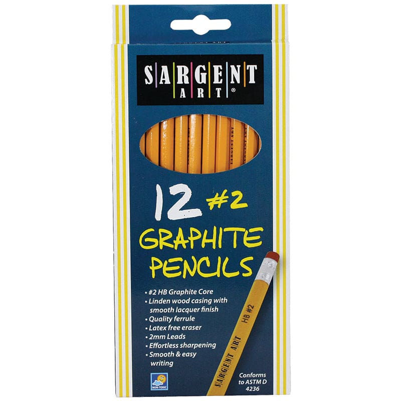 12Ct Hb Graphite Pencils Unsharpened (Pack of 12) - Pencils & Accessories - Sargent Art Inc.