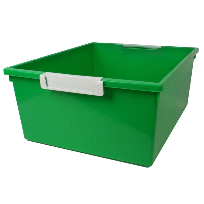 12Qt Green Tattle Tray W Label Hold (Pack of 6) - Storage Containers - Romanoff Products