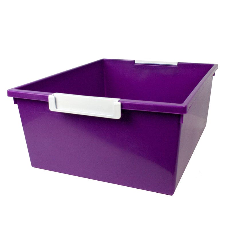 12Qt Purple Tray W Label Hold Tattle (Pack of 6) - Storage Containers - Romanoff Products