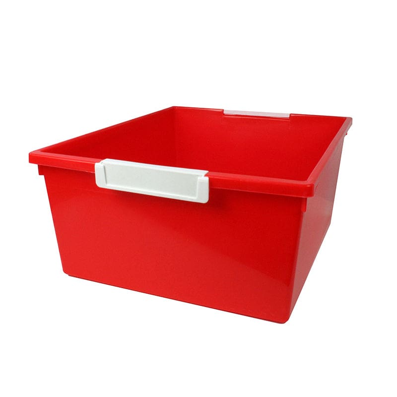 12Qt Red Tattle Tray W Label Hold (Pack of 6) - Storage Containers - Romanoff Products