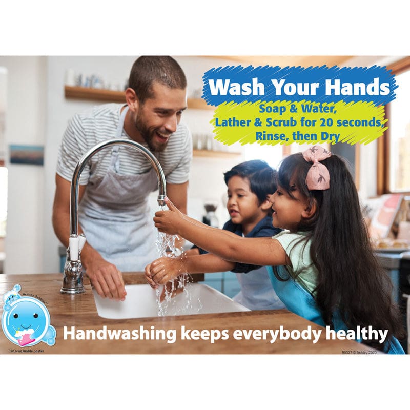 13X95 Handwashing Keeps Everbody Postermat Pals Space Savers (Pack of 12) - Miscellaneous - Ashley Productions