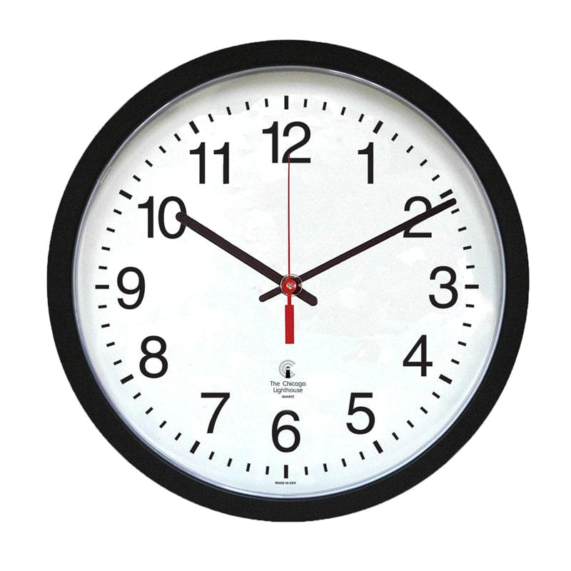 16.5In Blk Contem Clock 14.5In Dial Quartz Movement - Clocks - Chicago Lighthouse Industries
