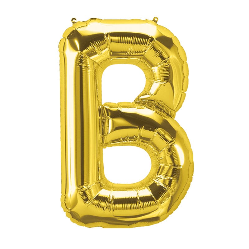 16In Foil Balloon Gold Letter B (Pack of 12) - Accessories - Pioneer Balloon Company