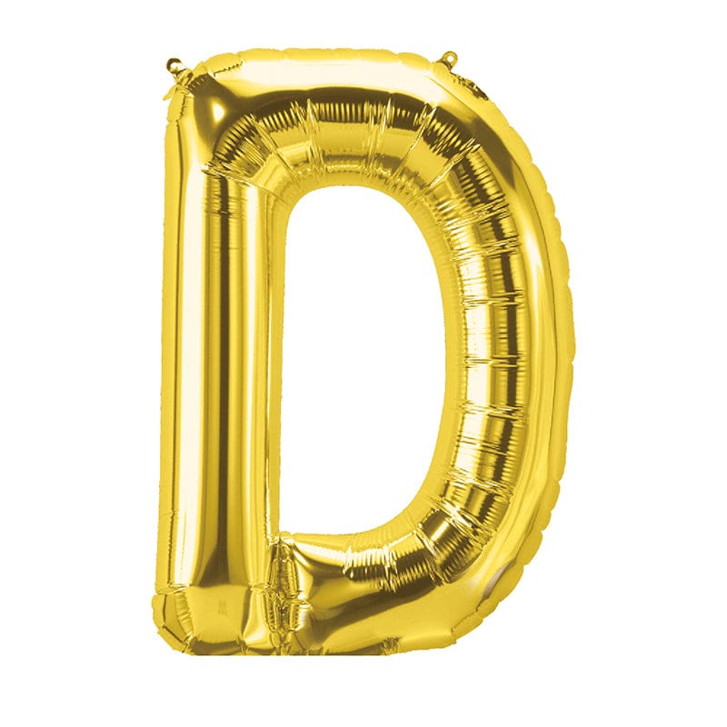 16In Foil Balloon Gold Letter D (Pack of 12) - Accessories - Pioneer Balloon Company