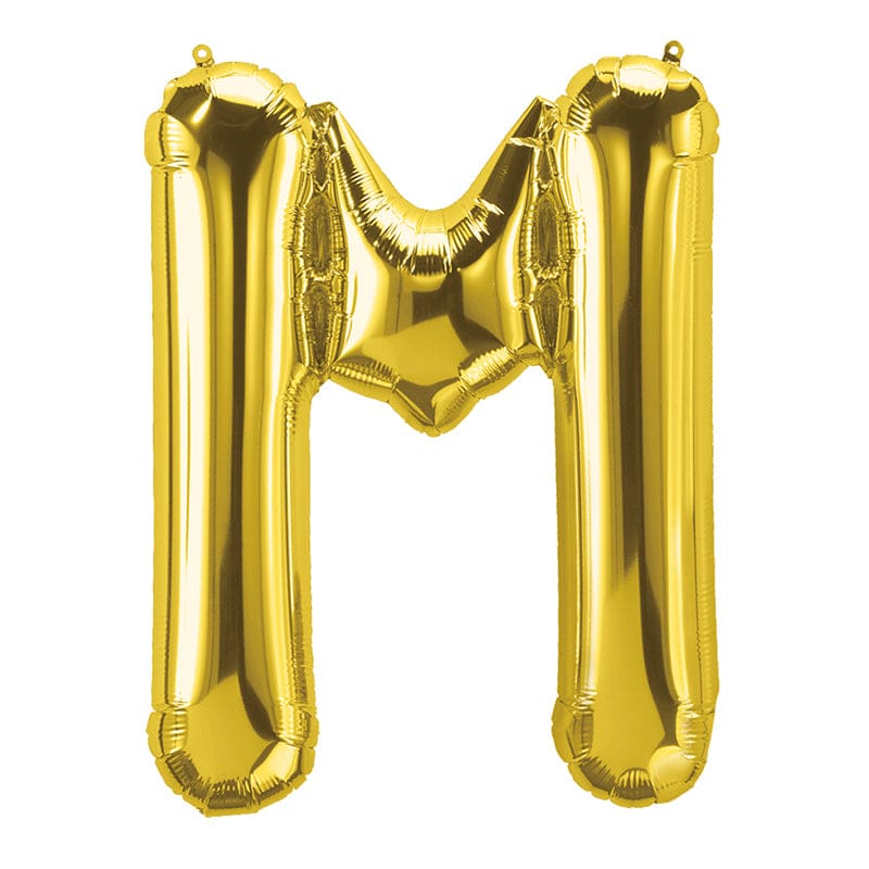 16In Foil Balloon Gold Letter M (Pack of 12) - Accessories - Pioneer Balloon Company