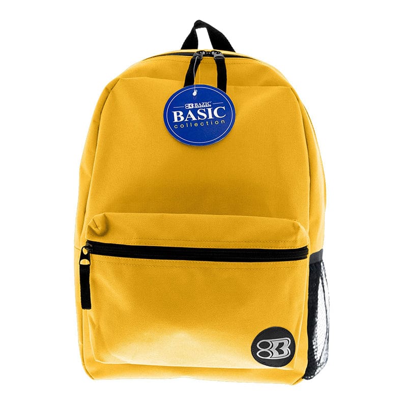 16In Mustard Basic Backpack (Pack of 6) - Accessories - Bazic Products
