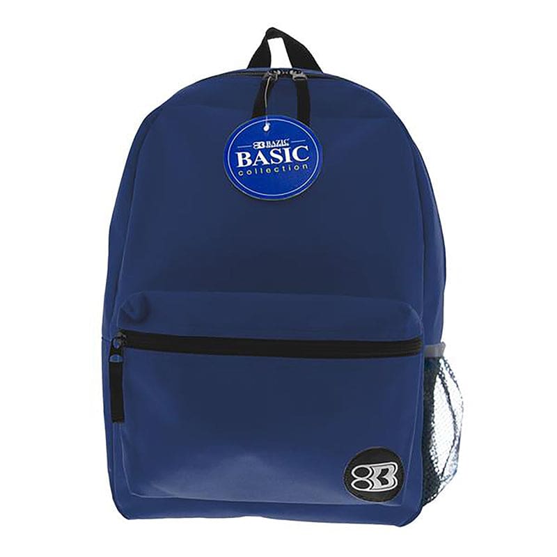 16In Navy Blue Basic Backpack (Pack of 6) - Accessories - Bazic Products