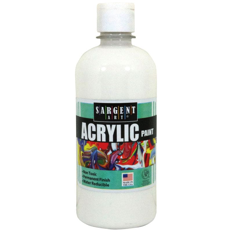 16Oz Acrylic Paint - White (Pack of 6) - Paint - Sargent Art Inc.