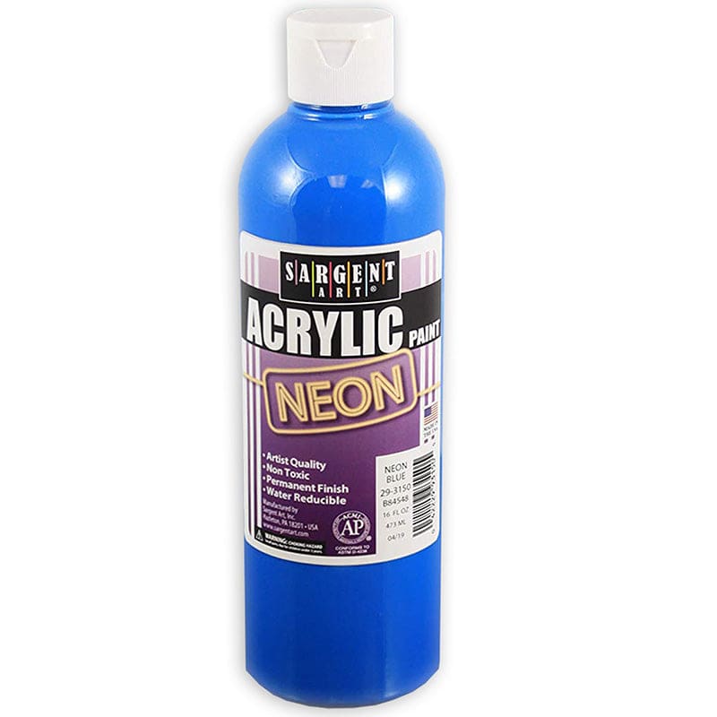 16Oz Neon Acrylic- Blue (Pack of 2) - Paint - Sargent Art Inc.