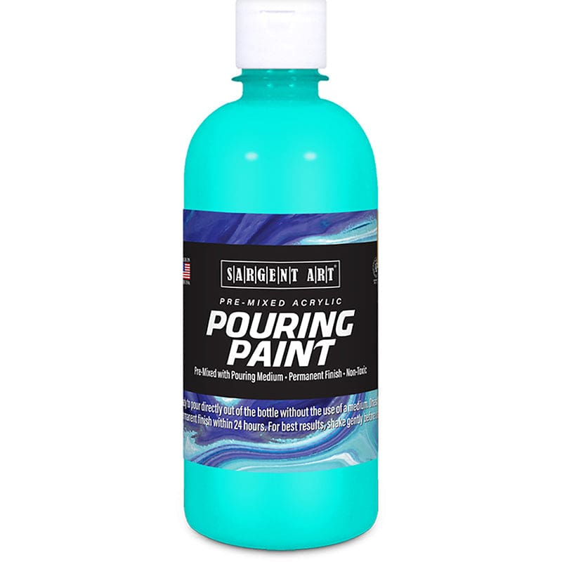 16Oz Pouring Paint Acrylc Turquoise (Pack of 3) - Paint - Sargent Art Inc.
