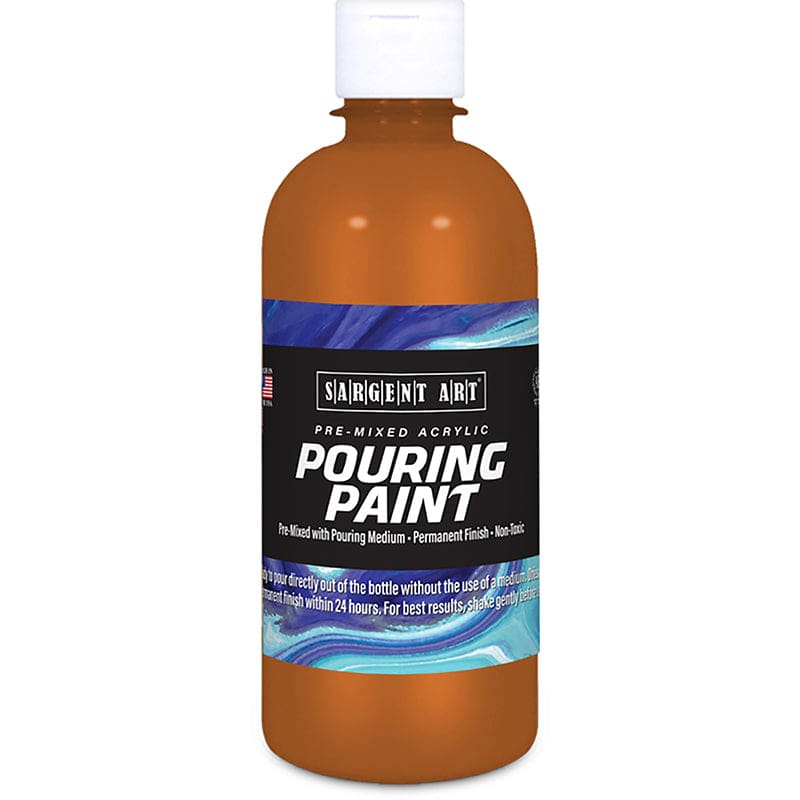 16Oz Pouring Paint Acrylic Brown (Pack of 3) - Paint - Sargent Art Inc.