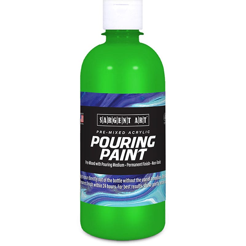 16Oz Pouring Paint Acrylic Green (Pack of 3) - Paint - Sargent Art Inc.