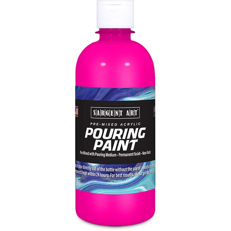 16Oz Pouring Paint Acrylic Magenta (Pack of 3) - Paint - Sargent Art Inc.