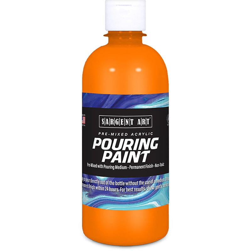 16Oz Pouring Paint Acrylic Orange (Pack of 3) - Paint - Sargent Art Inc.