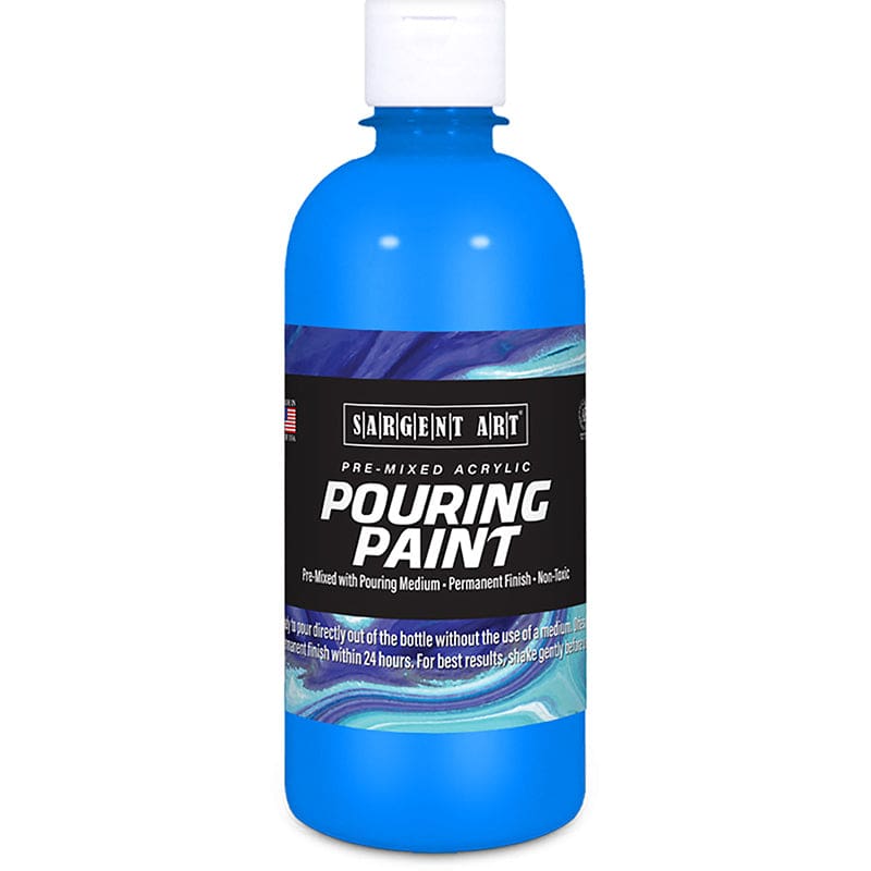 16Oz Pouring Paint Acrylic Spectral Blue (Pack of 3) - Paint - Sargent Art Inc.