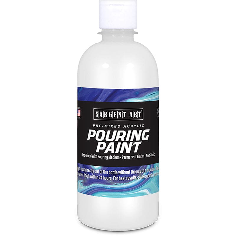 16Oz Pouring Paint Acrylic White (Pack of 3) - Paint - Sargent Art Inc.