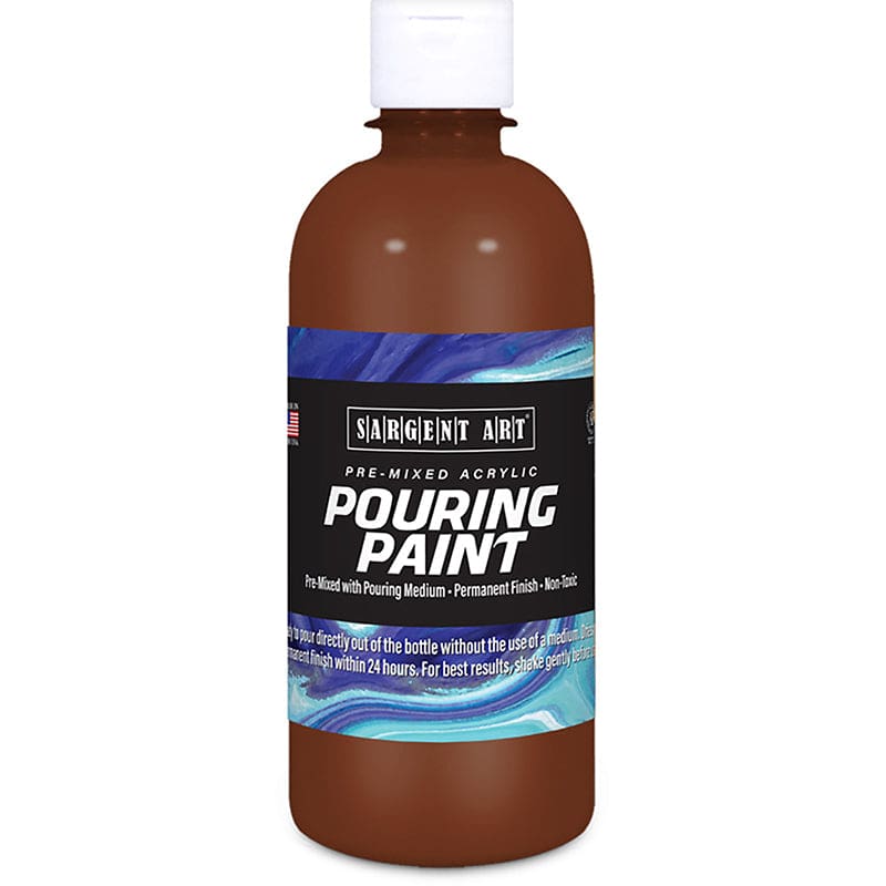16Oz Pourng Paint Acrylc Burnt Umbr (Pack of 3) - Paint - Sargent Art Inc.