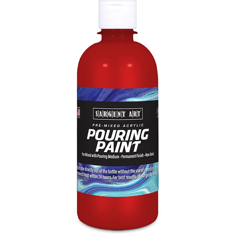 16Oz Pourng Paint Acrylc Rubine Red (Pack of 3) - Paint - Sargent Art Inc.
