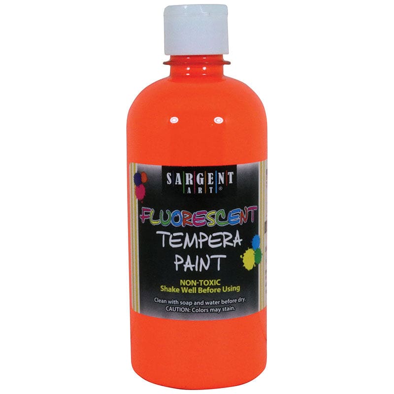 16Oz Sargent Orange Neon Tempera (Pack of 6) - Paint - Sargent Art Inc.