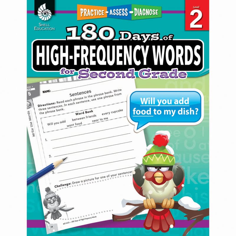 180 Day High Freq Words Gr2 Workbk (Pack of 2) - Sight Words - Shell Education