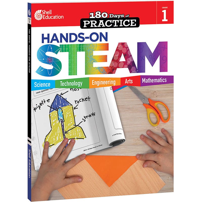180 Days Hands-On Steam Grade 1 (Pack of 2) - Activity Books & Kits - Shell Education