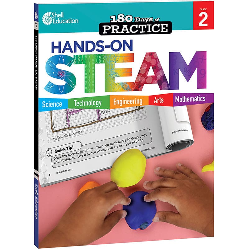 180 Days Hands-On Steam Grade 2 (Pack of 2) - Activity Books & Kits - Shell Education