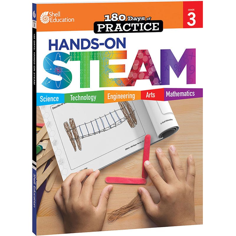 180 Days Hands-On Steam Grade 3 (Pack of 2) - Activity Books & Kits - Shell Education