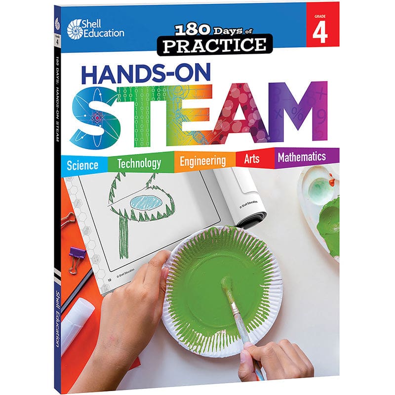 180 Days Hands-On Steam Grade 4 (Pack of 2) - Activity Books & Kits - Shell Education