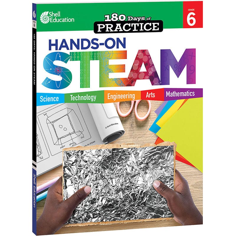 180 Days Hands-On Steam Grade 6 (Pack of 2) - Activity Books & Kits - Shell Education