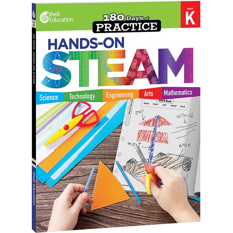 180 Days Hands-On Steam Grade K (Pack of 2) - Activity Books & Kits - Shell Education
