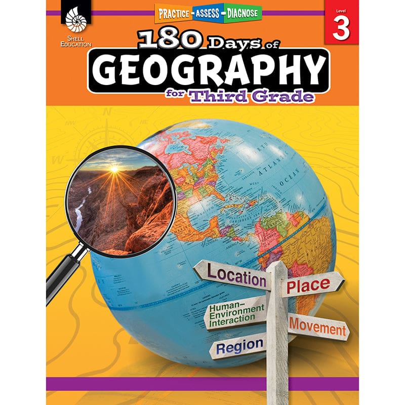 180 Days Of Geography Grade 3 (Pack of 2) - Geography - Shell Education