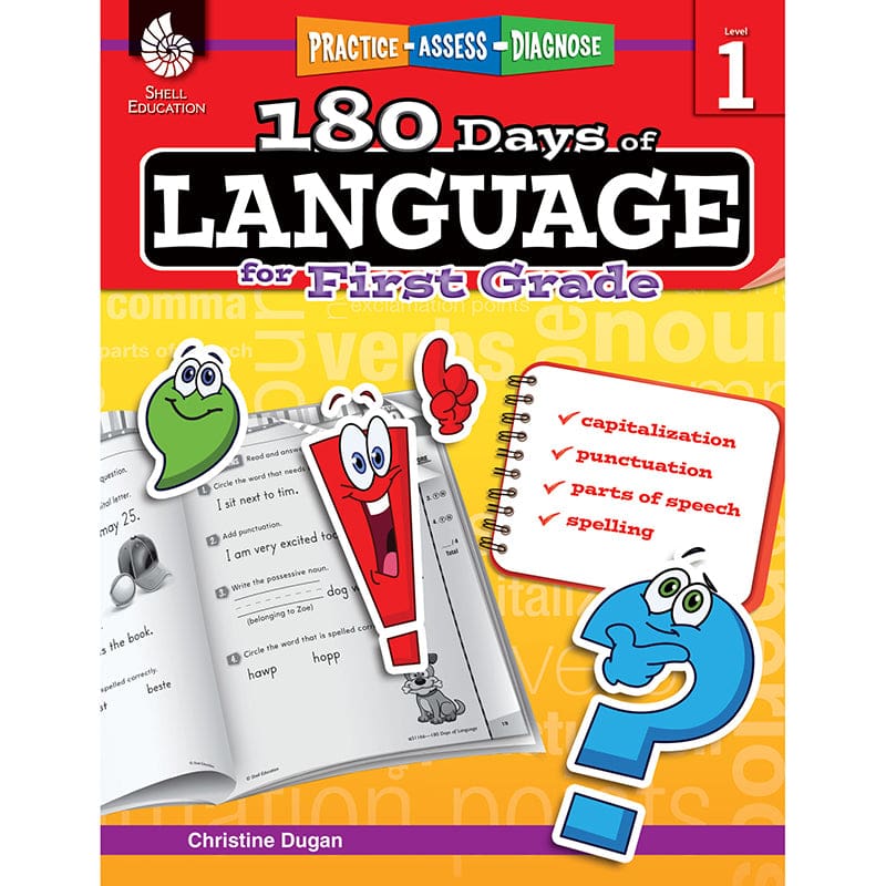 180 Days Of Language Gr 1 (Pack of 2) - Language Skills - Shell Education