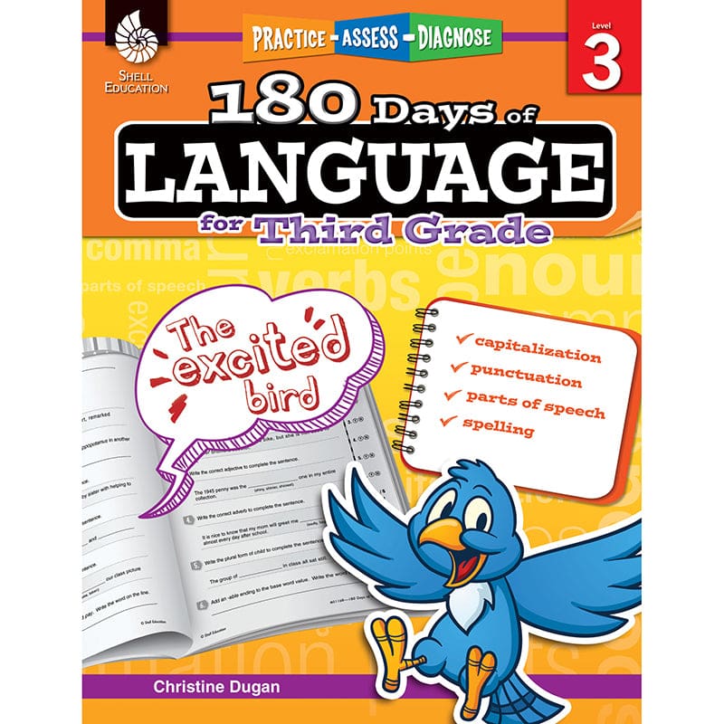 180 Days Of Language Gr 3 (Pack of 2) - Language Skills - Shell Education