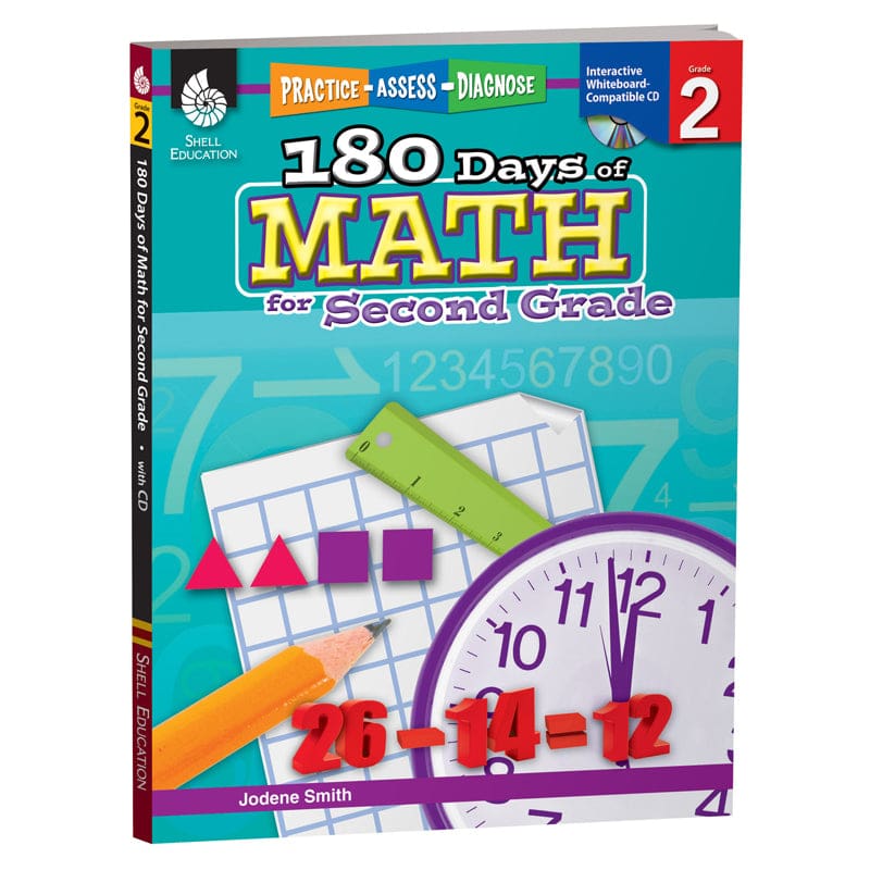 180 Days Of Math Gr 2 (Pack of 2) - Activity Books - Shell Education