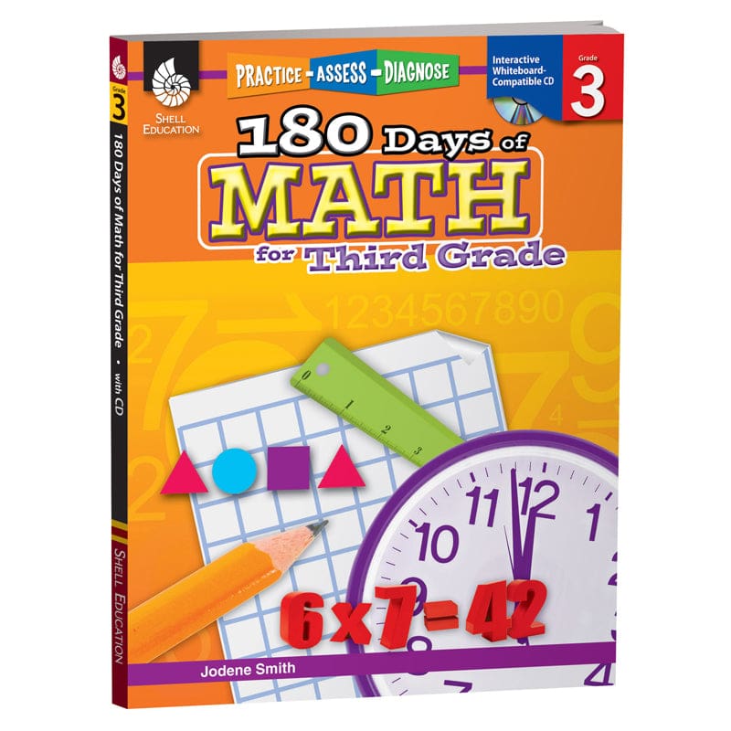180 Days Of Math Gr 3 (Pack of 2) - Activity Books - Shell Education
