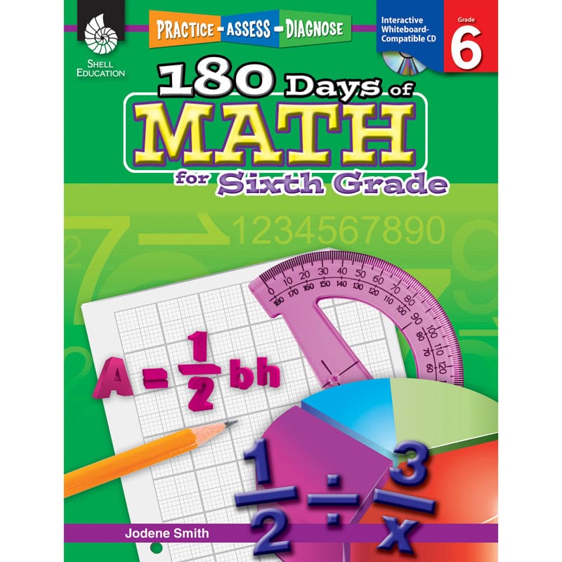 180 Days Of Math Gr 6 (Pack of 2) - Activity Books - Shell Education