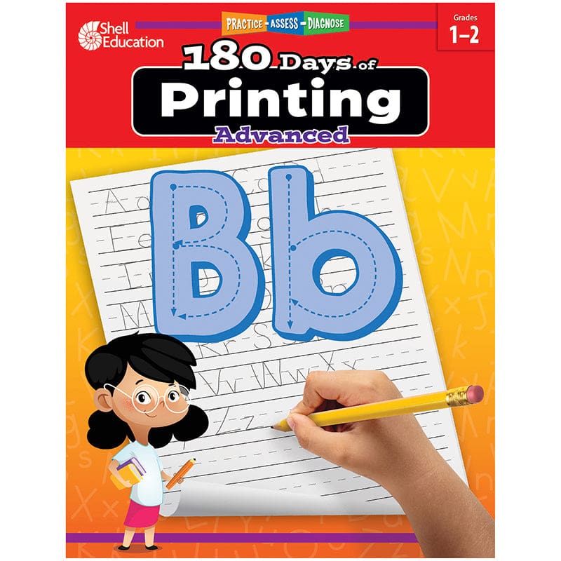 180 Days Of Printing Advanced (Pack of 2) - Handwriting Skills - Shell Education