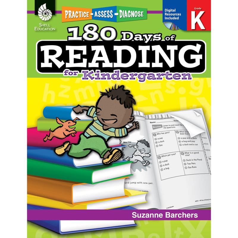 180 Days Of Reading Book For Kindergarten (Pack of 2) - Reading Skills - Shell Education