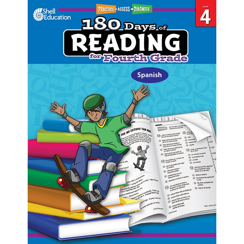 180 Days Of Reading Gr 4 Spanish (Pack of 2) - Language Arts - Shell Education